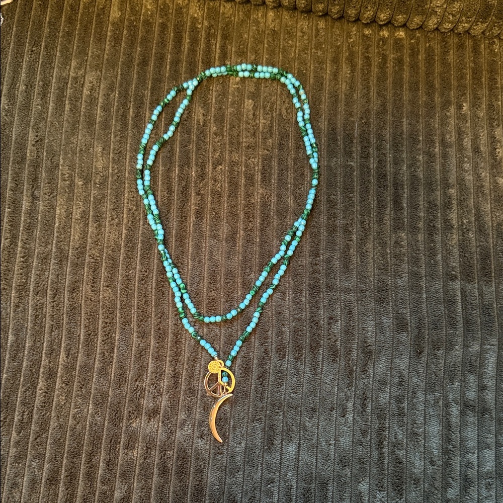 Victoria Emerson Turquoise Necklace with Gold Charm